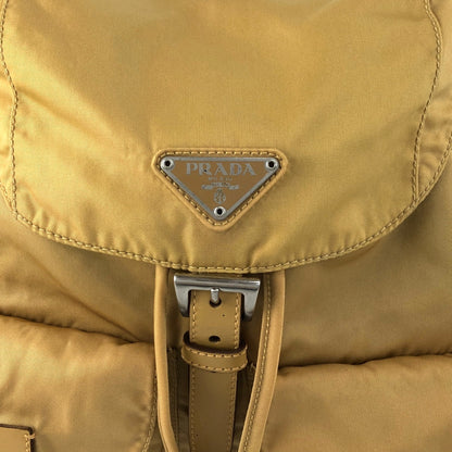 PRADA Tessuto Triangle Logo Backpack Yellow Vintage zmixxc