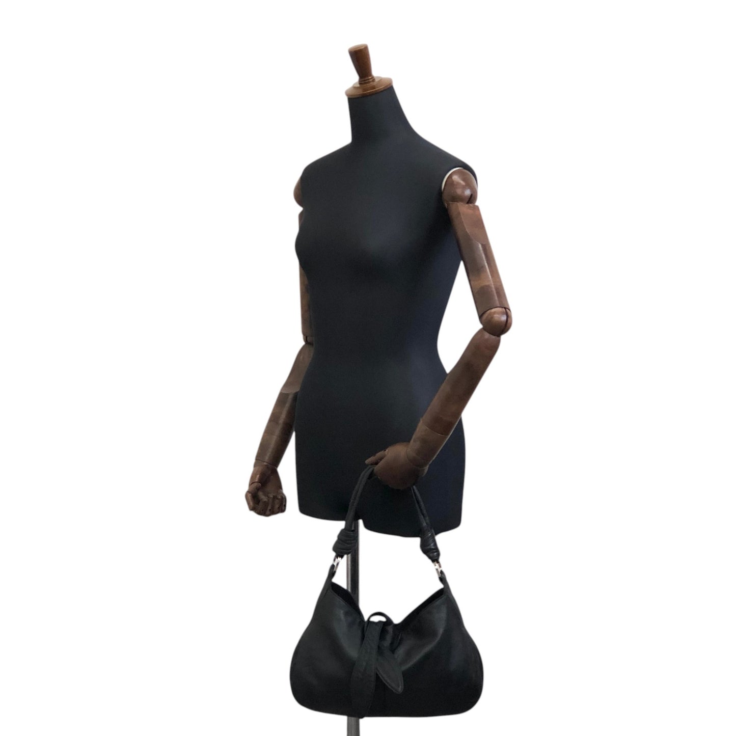 LOEWE Anagram Shoulder bag Hobobag Black Vintage 4gd3uv