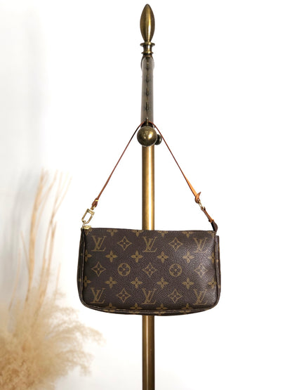 LOUIS VUITTON Monogram Handbag Brown M51980 Vintage vct2e6