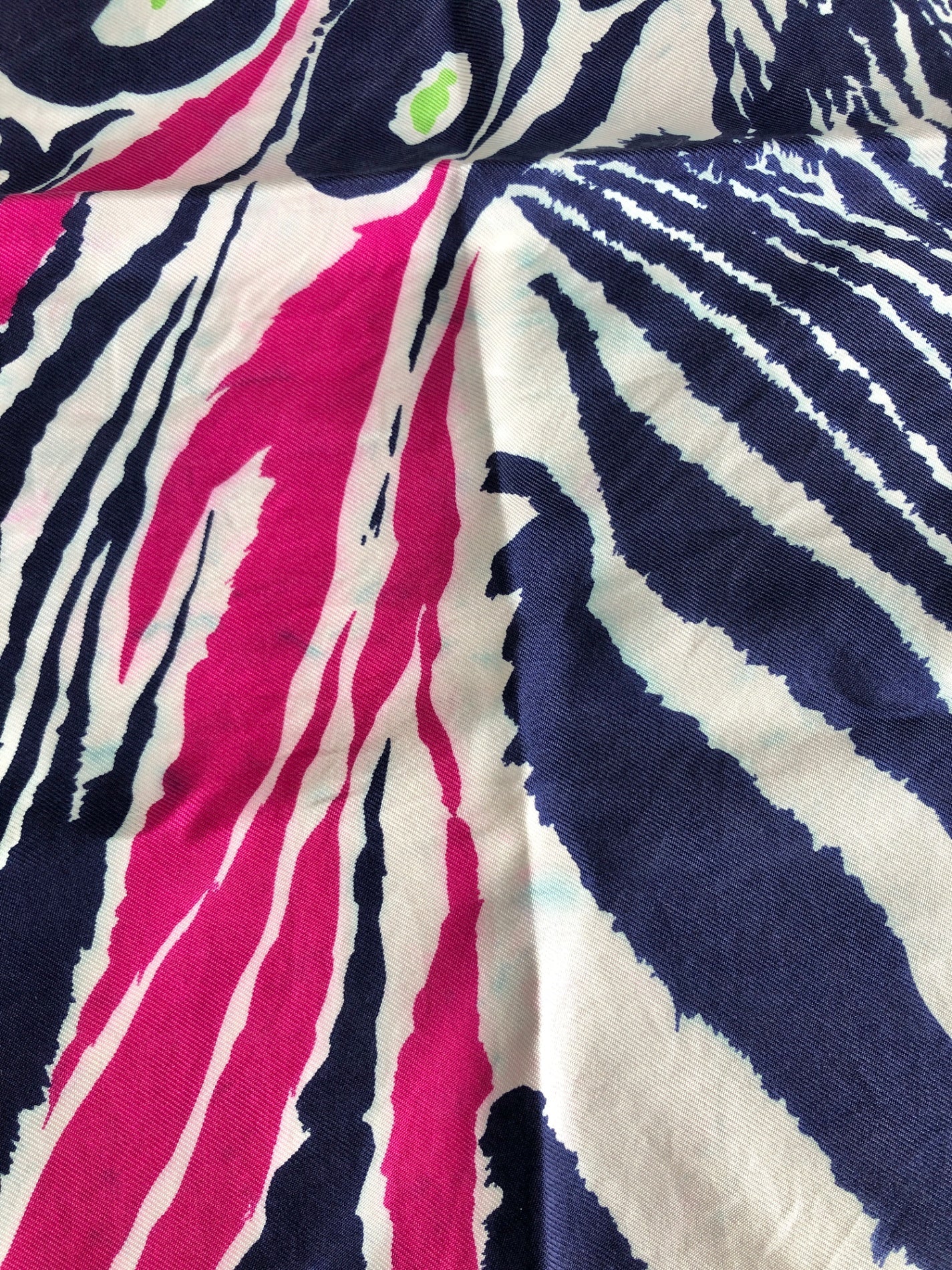 CELINE Triomphe Scarf Navy×White Vintage 44ebte