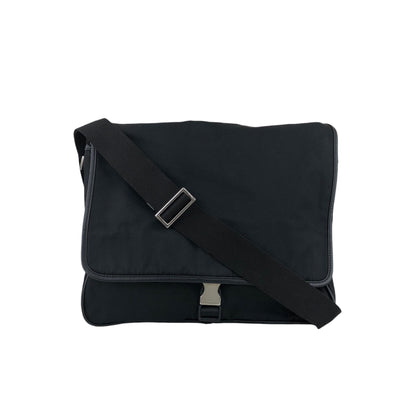 PRADA Triangle Logo Shoulder bag Black Vintage yp8wu5