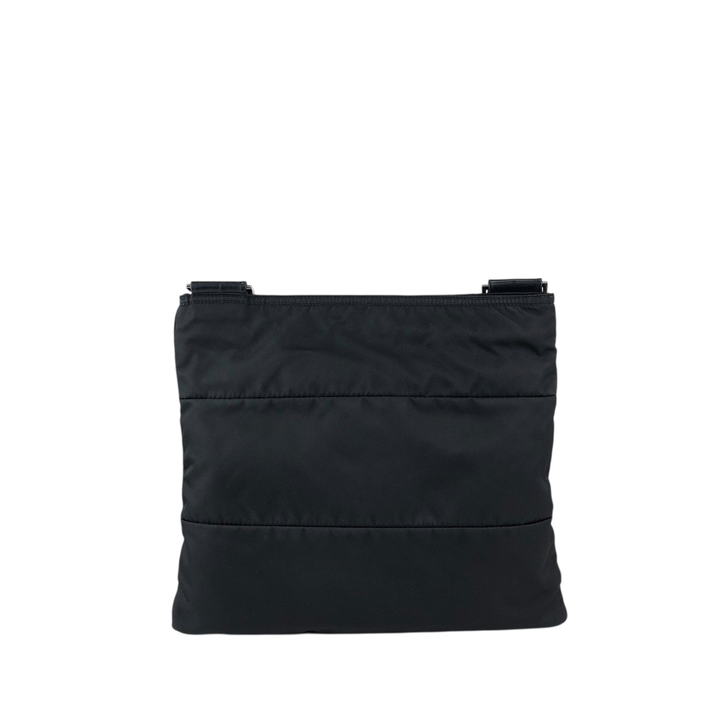 PRADA Tessuto Triangle Logo Shoulder bag Black Vintage f7iw67