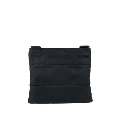 PRADA Tessuto Triangle Logo Shoulder bag Black Vintage f7iw67