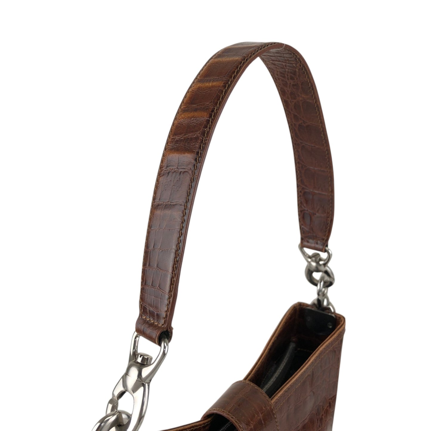 CELINE Gancini Shoulder bag Brown Vintage zaumvu