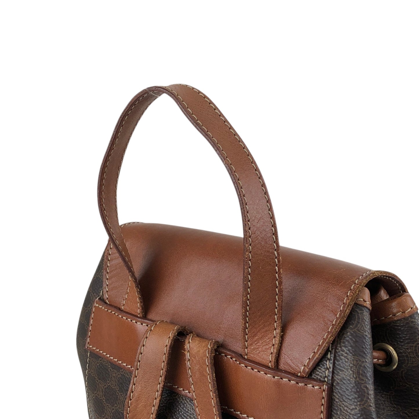CELINE Macadam Triomphe Backpack Brown Vintage sd2tgi