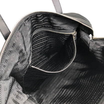 PRADA Tessuto Triangle Logo Handbag Black Vintage vgh2dk