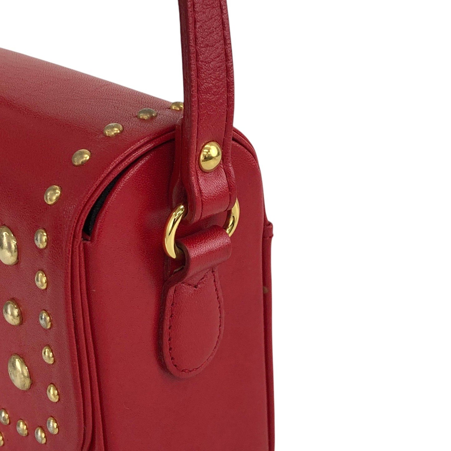 Yves Saint Laurent Heart Motif Small Shoulder bag Red Vintage v286hg