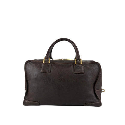 LOEWE Amazona Anagram Small Boston bag Handbag Brown Vintage kfcz5t