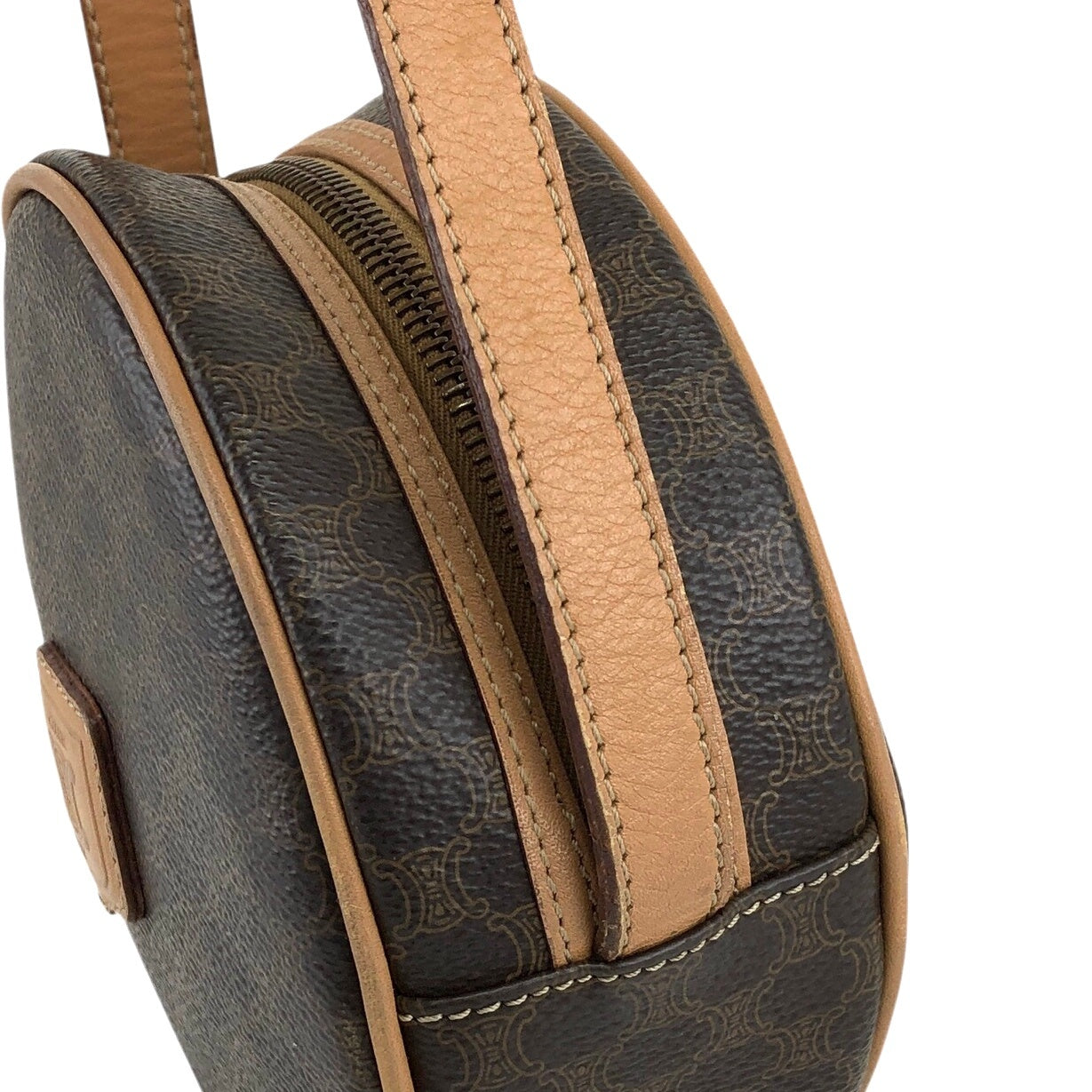 CELINE Macadam Blason Shoulder bag Brown Vintage 6ufdi7