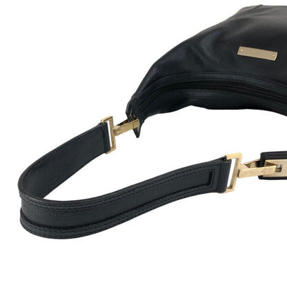 GUCCI Logo Shoulder bag Black Vintage mahiw3