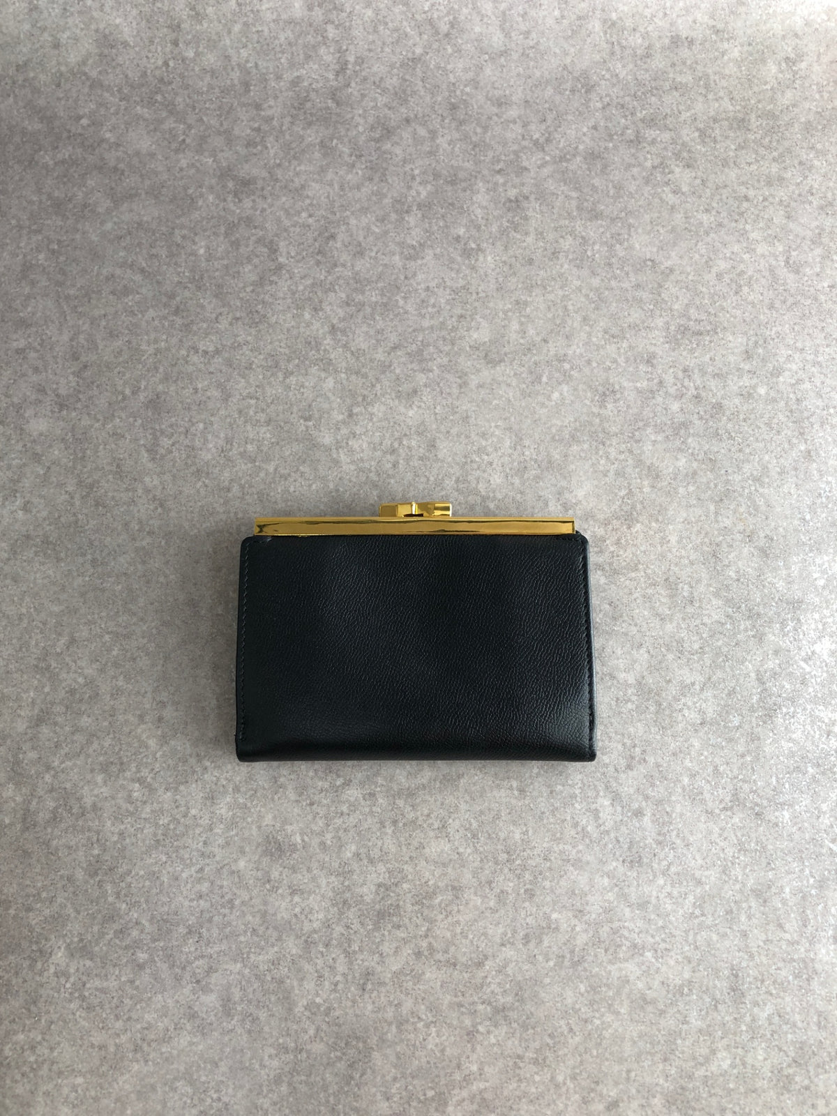 Yves Saint Laurent YSL Logo Folded Wallet Black Vintage 8mt2m4