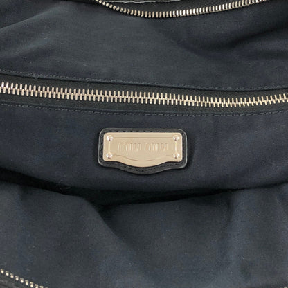 miumiu Front Zipper Handbag Totebag Black Vintage fx4ann