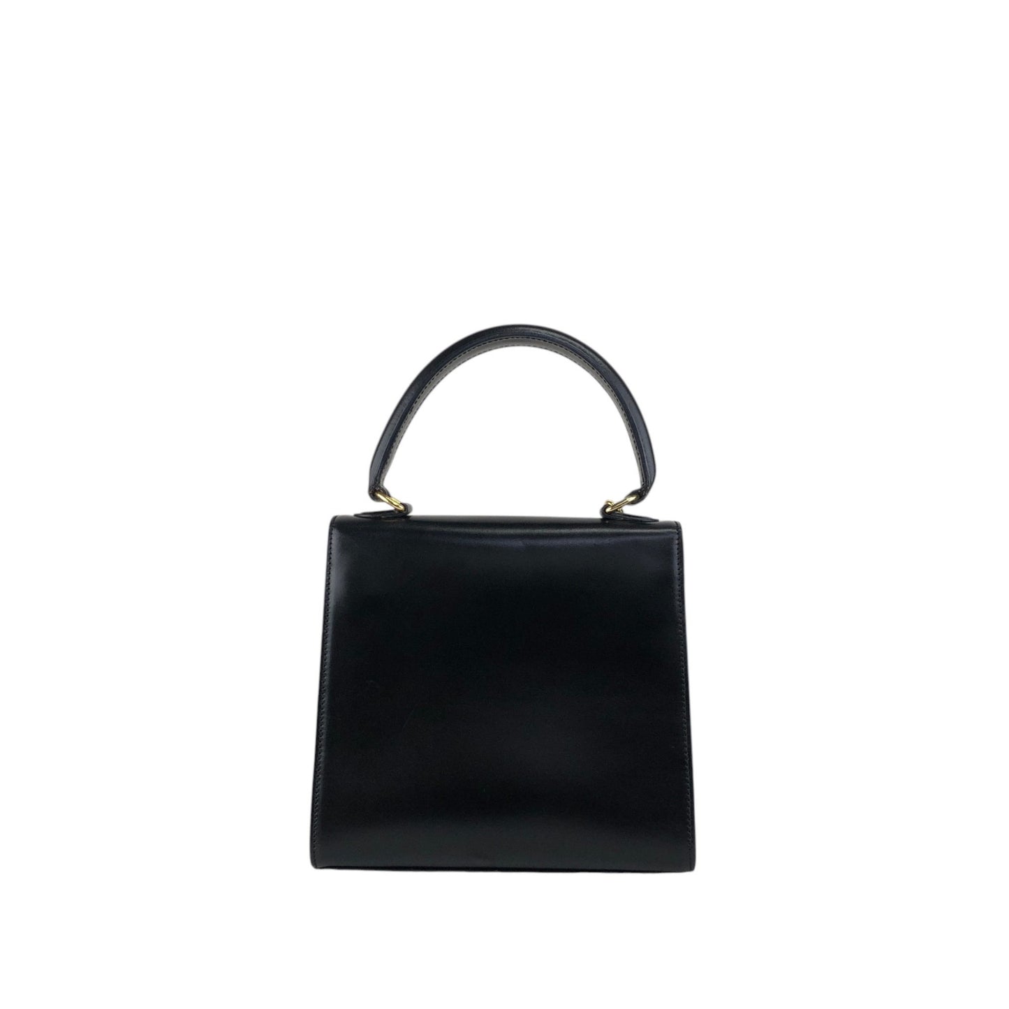 CELINE Gancini Chain Two-way Handbag Shoulder bag Black Vintage ydzyn7