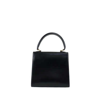 CELINE Gancini Chain Two-way Handbag Shoulder bag Black Vintage ydzyn7