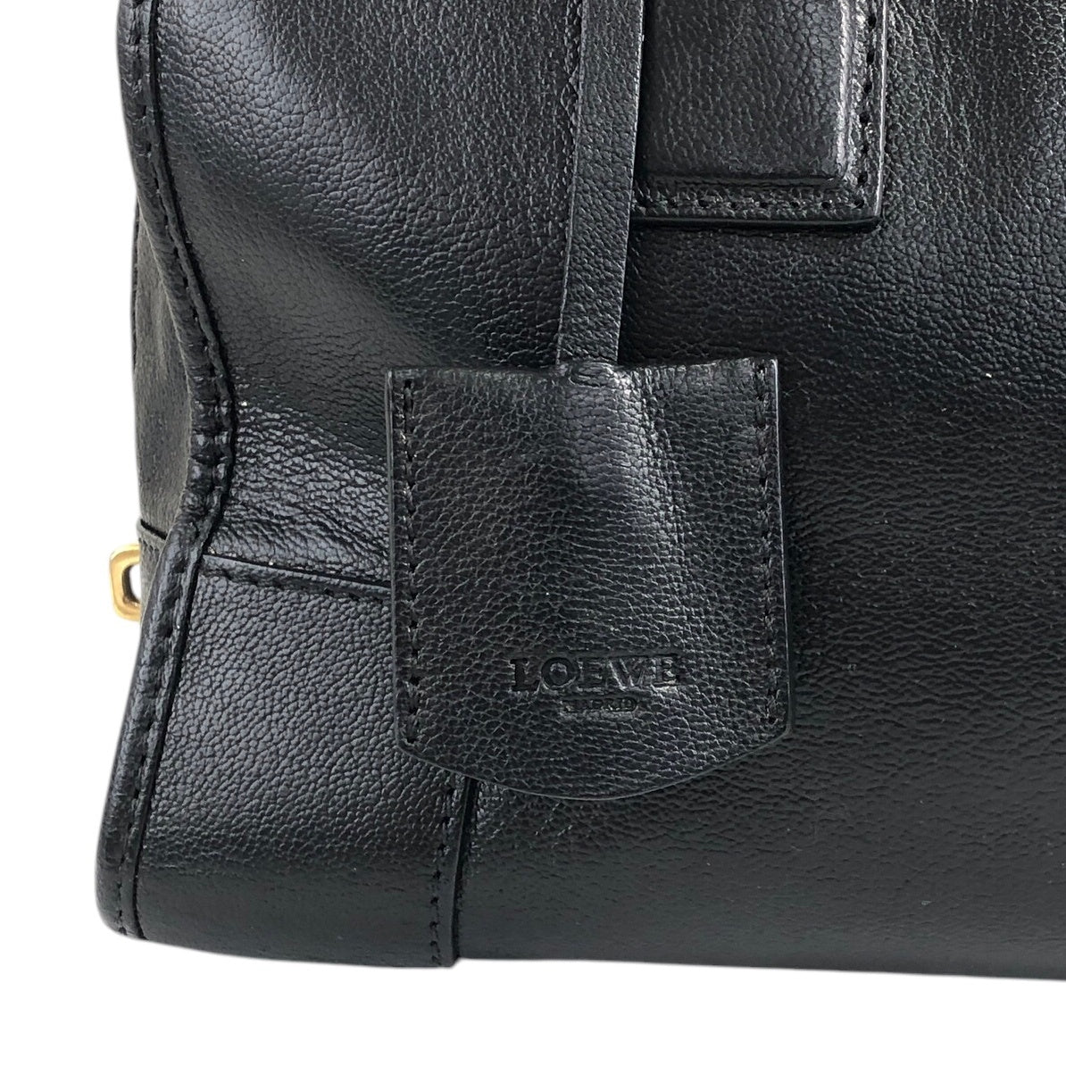 LOEWE Amazona28 Anagram Two-way Boston bag Shoulder bag Black Vintage v3dz54