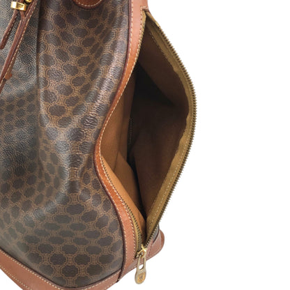 CELINE Macadam Blason Drawstring Shoulder bag Brown Vintage jpnyxd