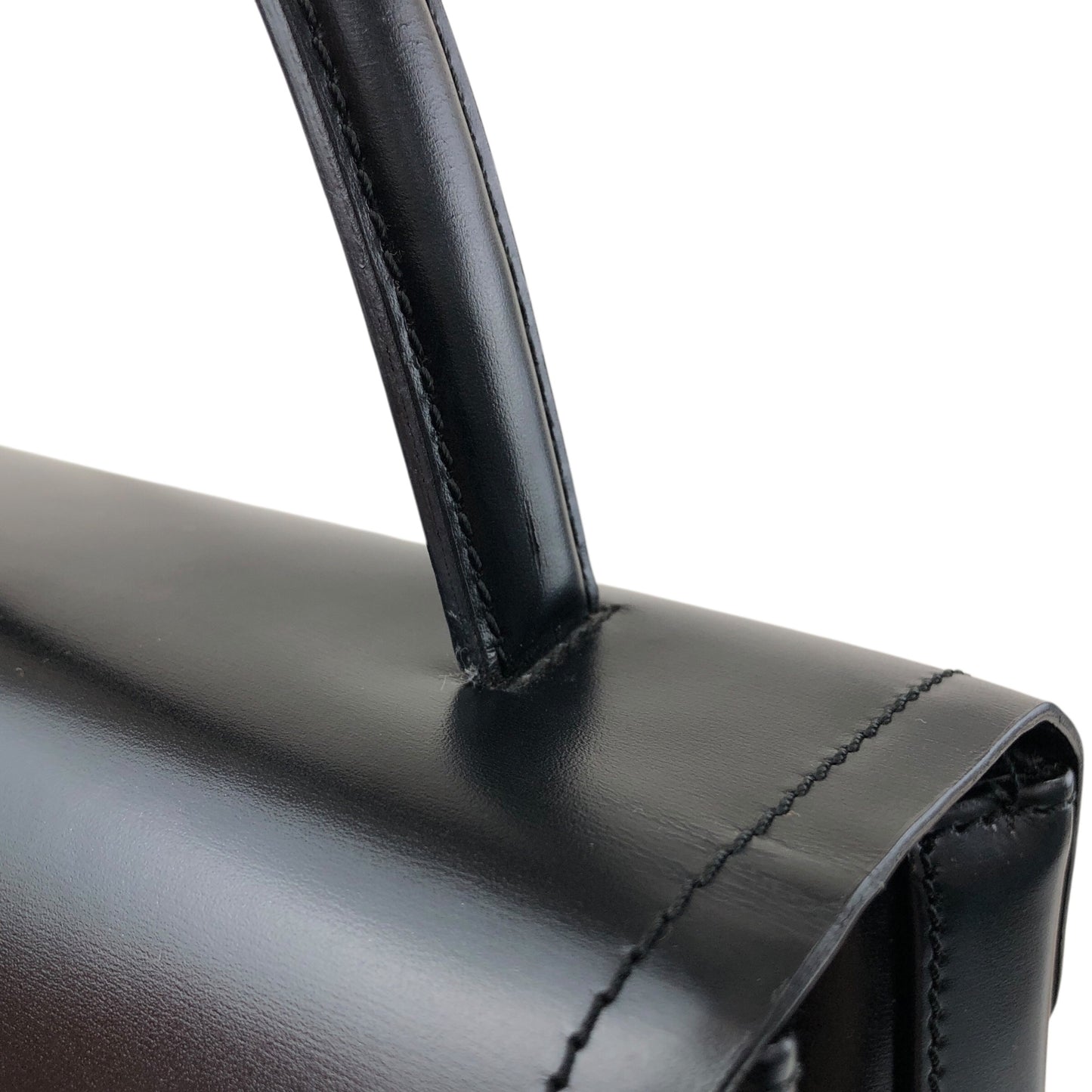 LOEWE Logo Two-way Handbag Shoulder bag Black Vintage 588t4s