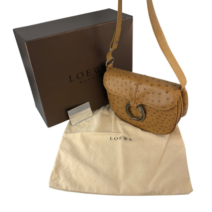 LOEWE Logo Shoulder bag Beige Vintage 2bjbin