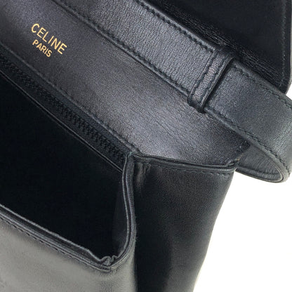 CELINE Triomphe 皮革斜背包 黑色 復古 2em4ef 