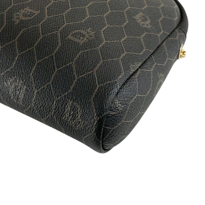 Christian Dior Honeycomb Pattern Chain Shoulder bag Black Vintage cs7hx4