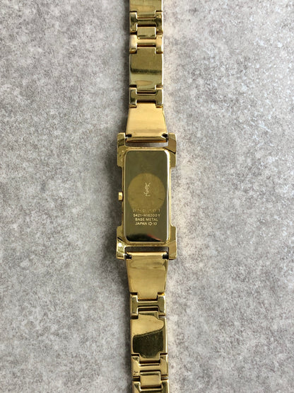 Yves Saint Laurent YSL Logo Watch Gold 5421-HI6200Y Vintage fxbm3g
