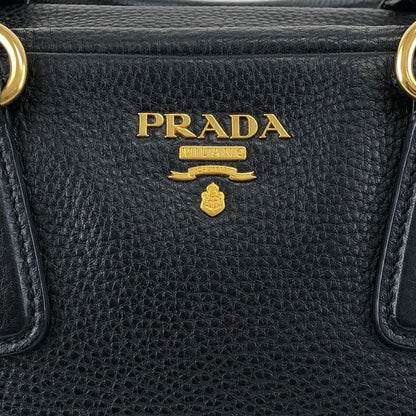 PRADA Logo Handbag Black Vintage nn2dx6