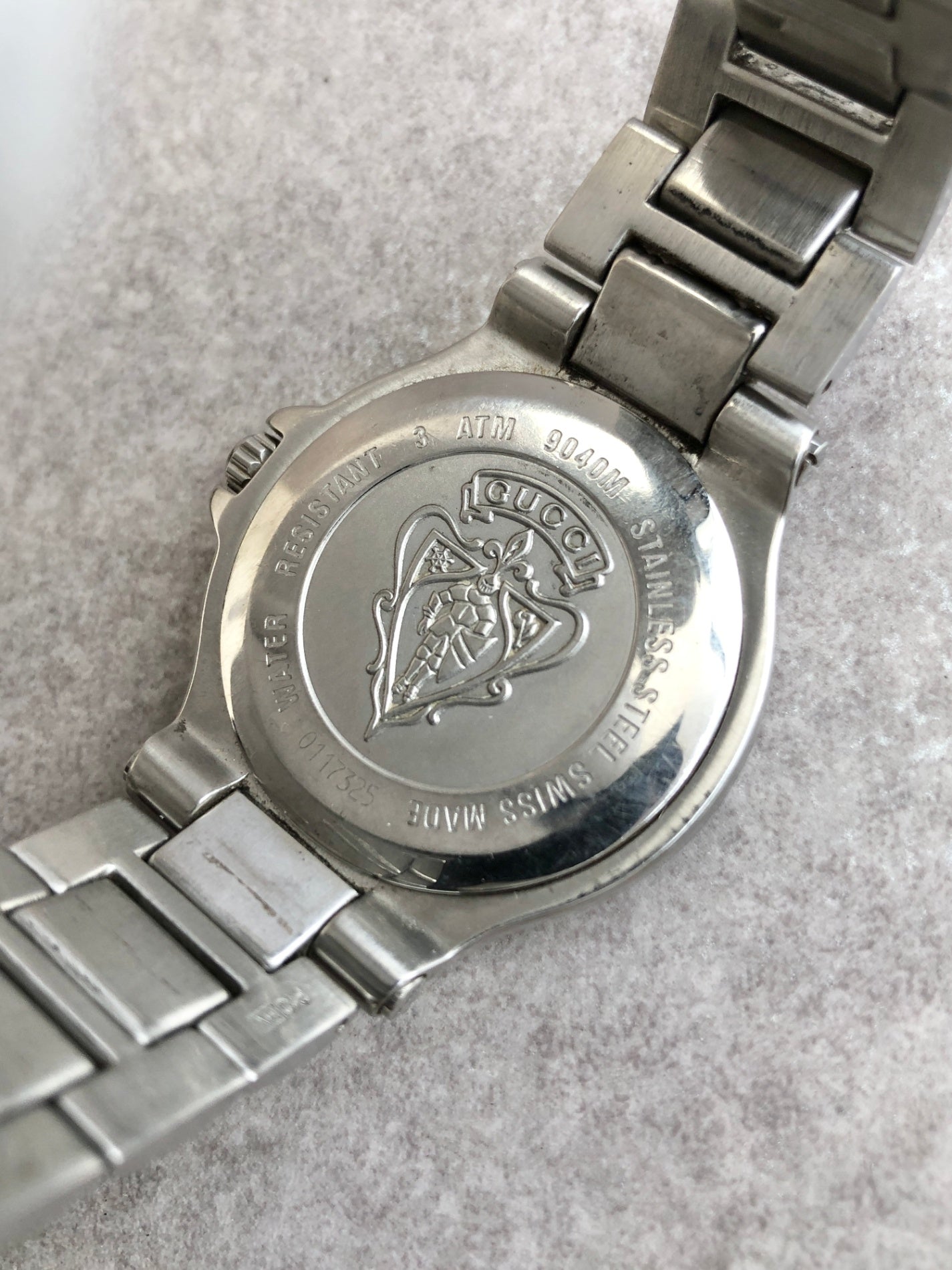 GUCCI Quartz Watch Silver 9040M Vintage vni76i