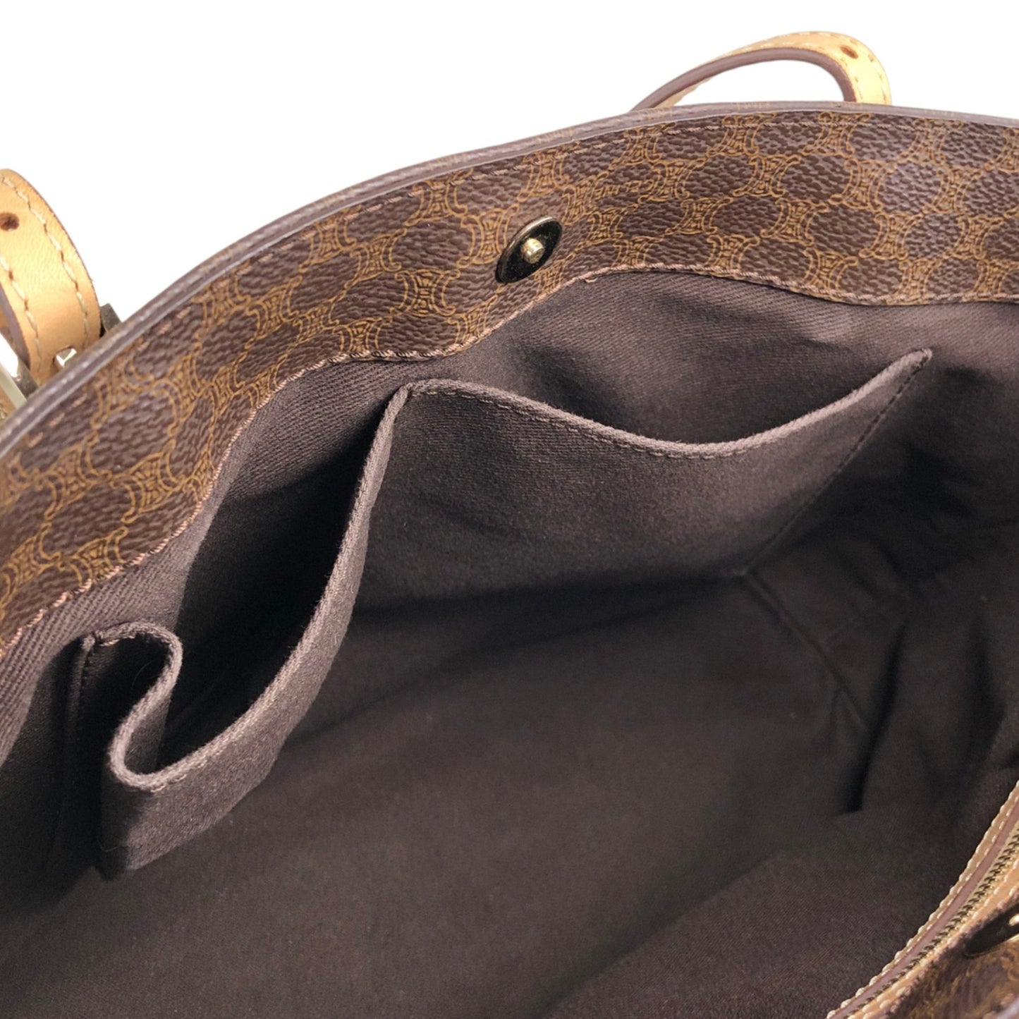 CELINE Macadam Handbag Totebag Brown Vintage 37xgc6