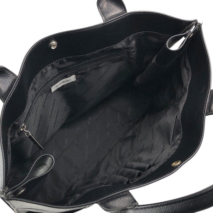 Yves Saint Laurent Logo Handbag Black Vintage 7pcndx