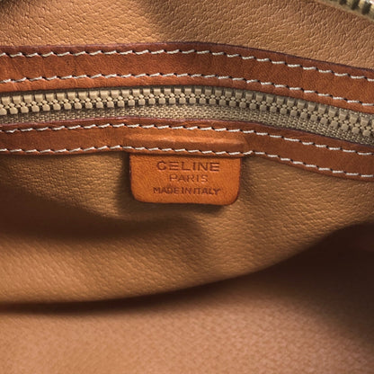 CELINE Macadam Blason Handbag Brown Vintage stij7h