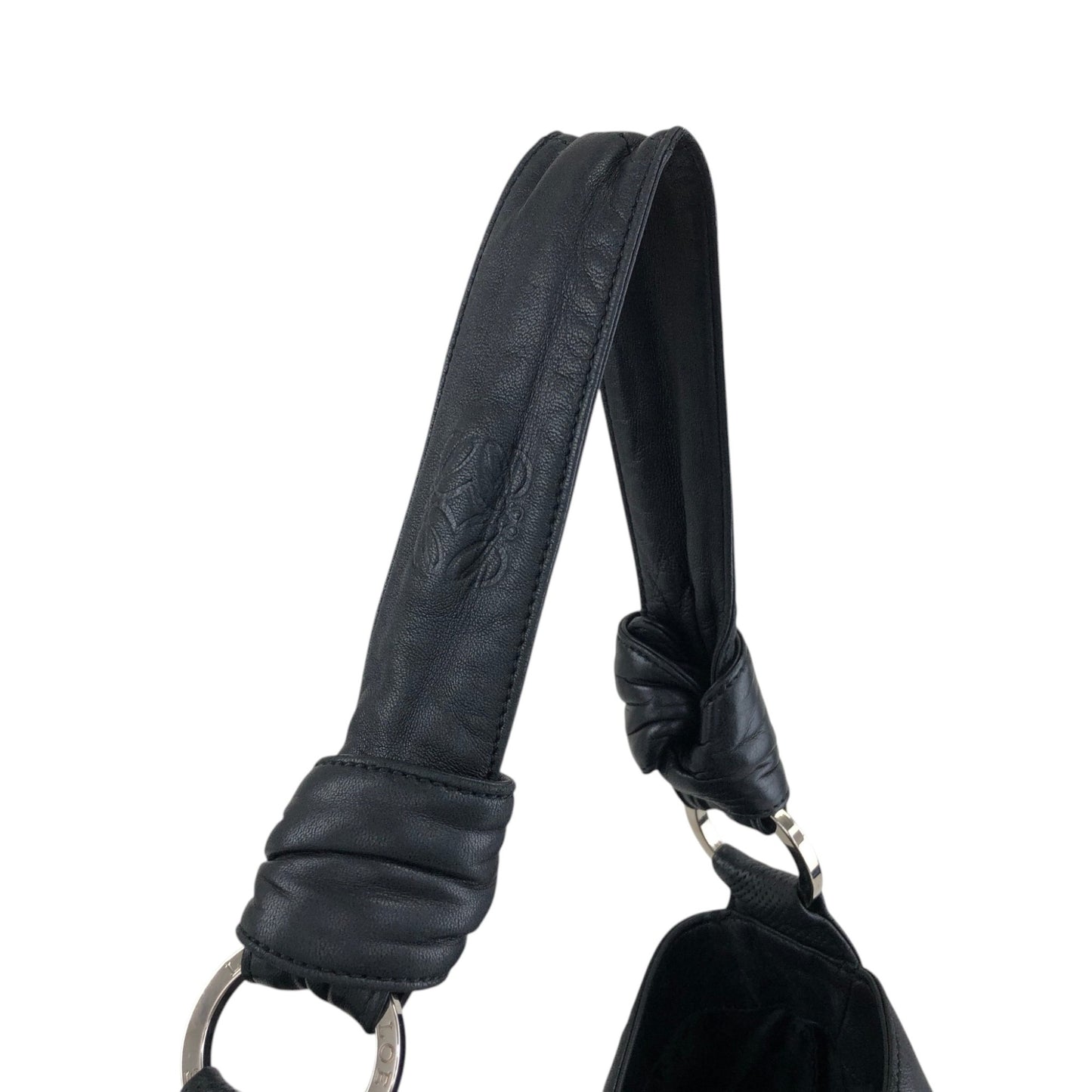 LOEWE Anagram Shoulder bag Hobobag Black Vintage 4gd3uv