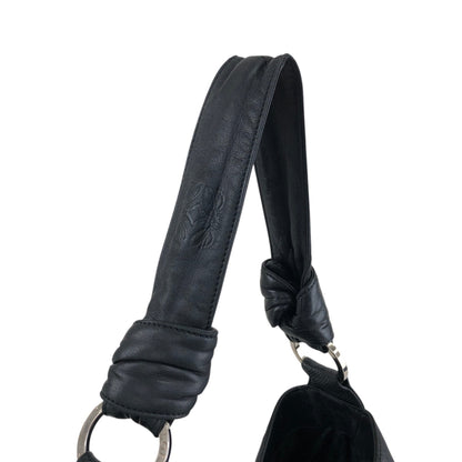 LOEWE Anagram Shoulder bag Hobobag Black Vintage 4gd3uv