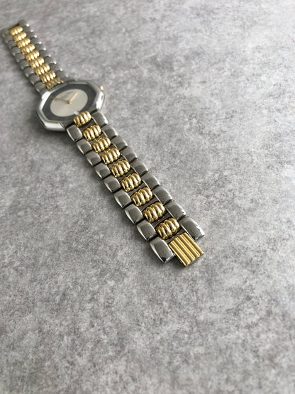 Christian Dior Octagon Watch Gold×Silver D45-204 QZ Vintage 6u2khk