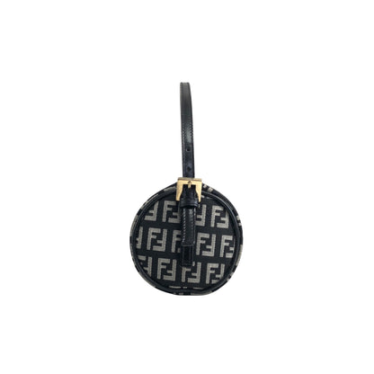 FENDI Zucchino Handbag Pouch Black Vintage zrasnu