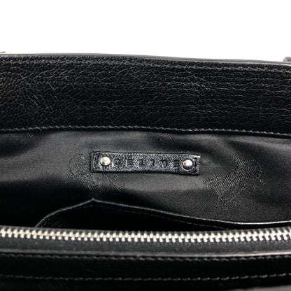 CELINE Horse Carriage Handbag Black Vintage ye36tf