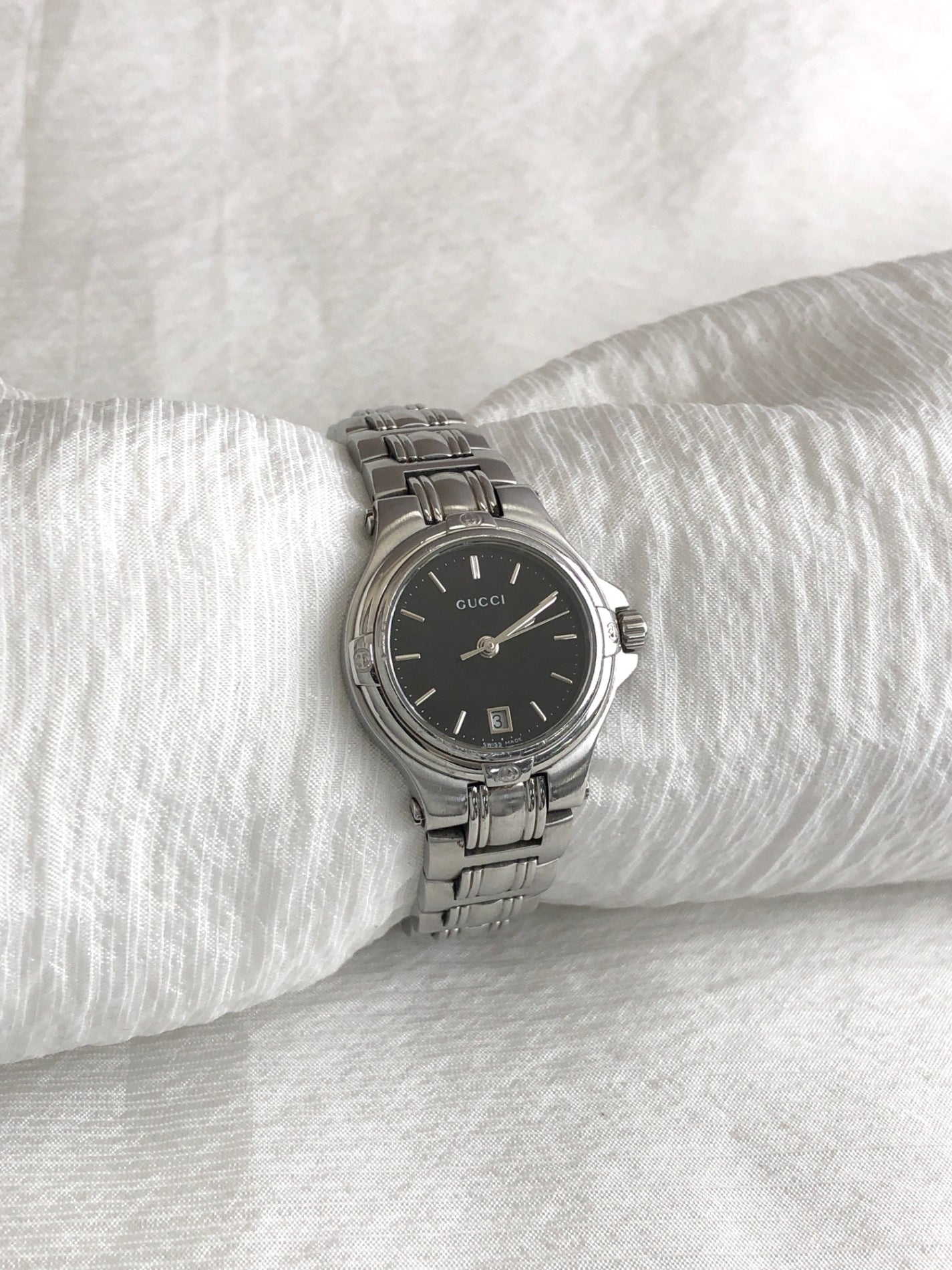 GUCCI Quartz Watch Silver Vintage 9040L bp5bvx