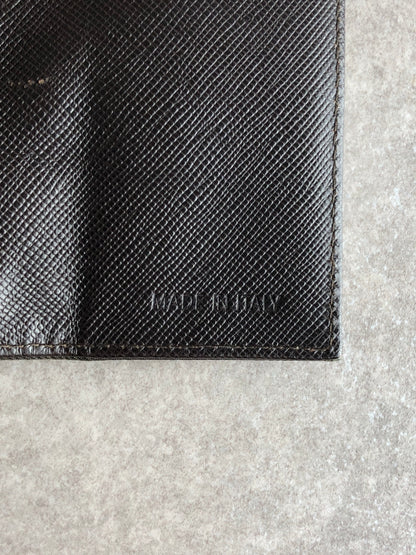 PRADA Tessuto Triangle Logo Trifold Wallet Black M510 Vintage icewt8