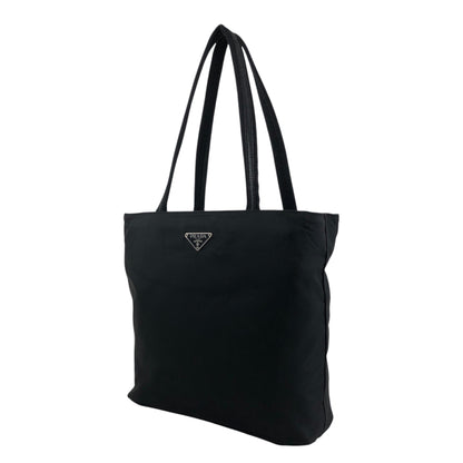 PRADA Tessuto Triangle Logo Totebag Black Vintage f4iv53