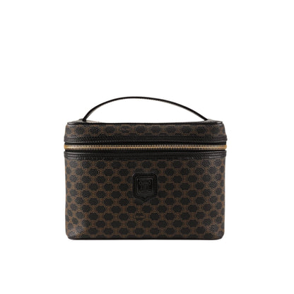 CELINE Macadam Blason Handbag Vanity bag Black Vintage x6aezr