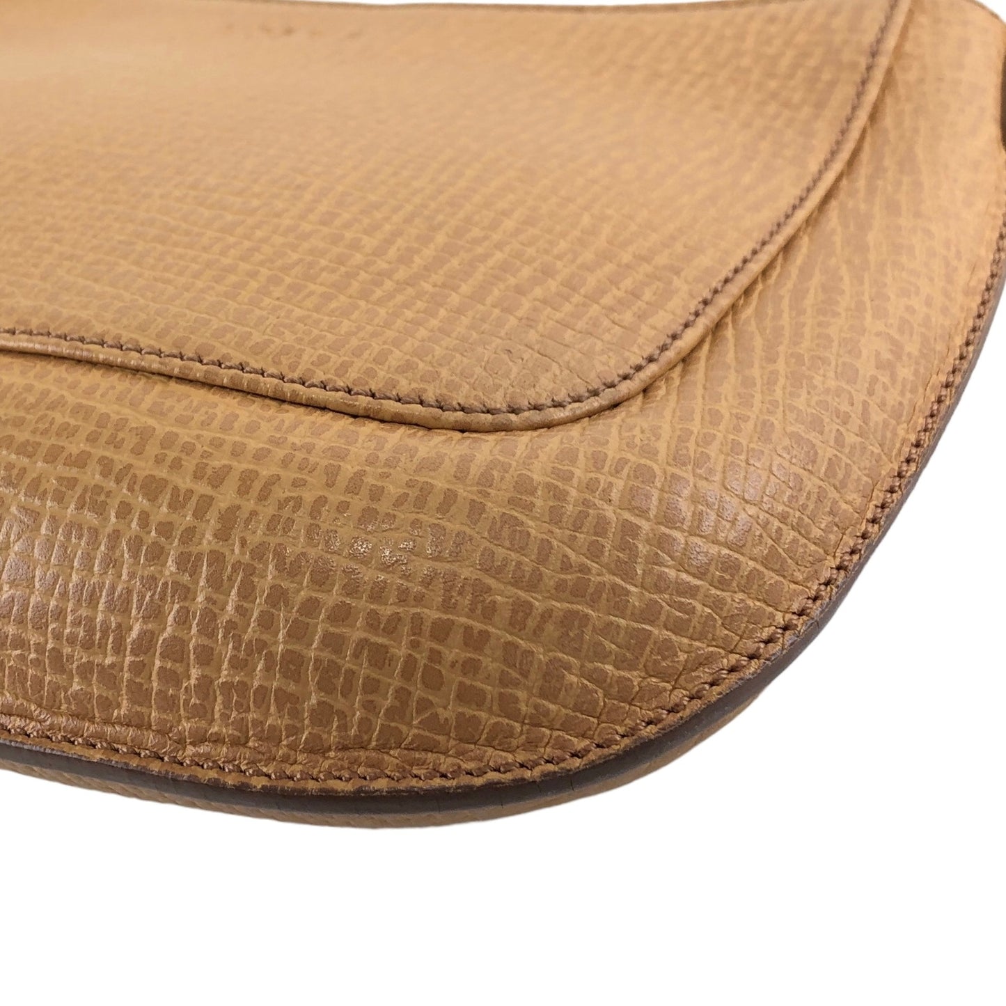 LOEWE Logo Leather Small Handbag Camel Vintage 4w67pa