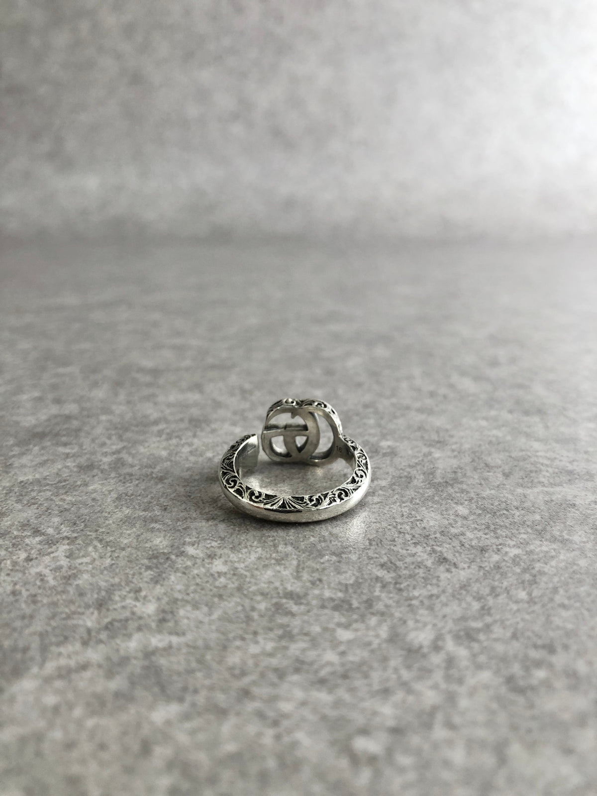 GUCCI Interlocking SILVER925 Ring Silver Vintage ii7djb