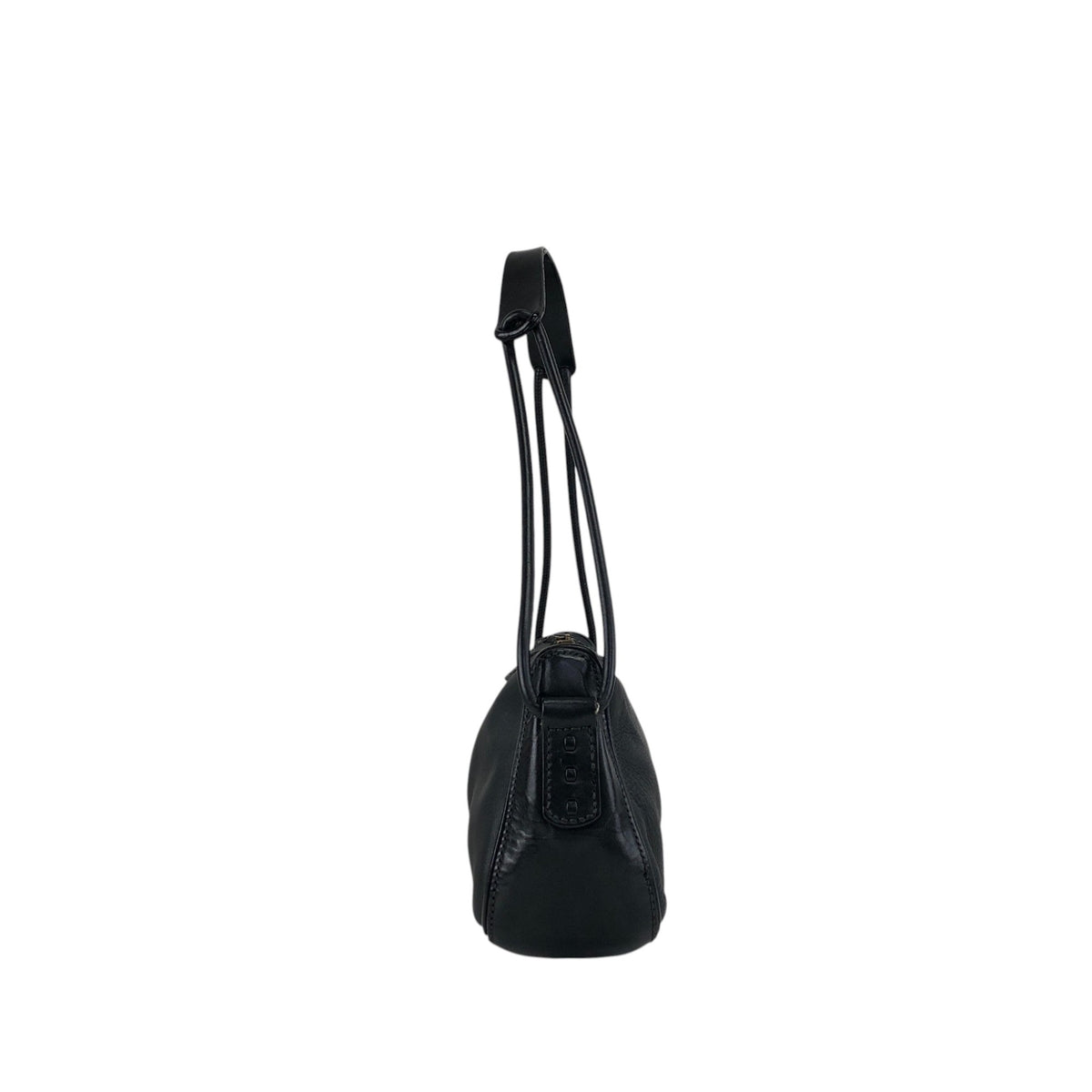 GUCCI Logo Embossed Shoulder bag Black Vintage zvzcf8