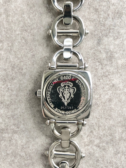 GUCCI Horse Bit Quartz Watch Silver 6400L Vintage 4rd3fu