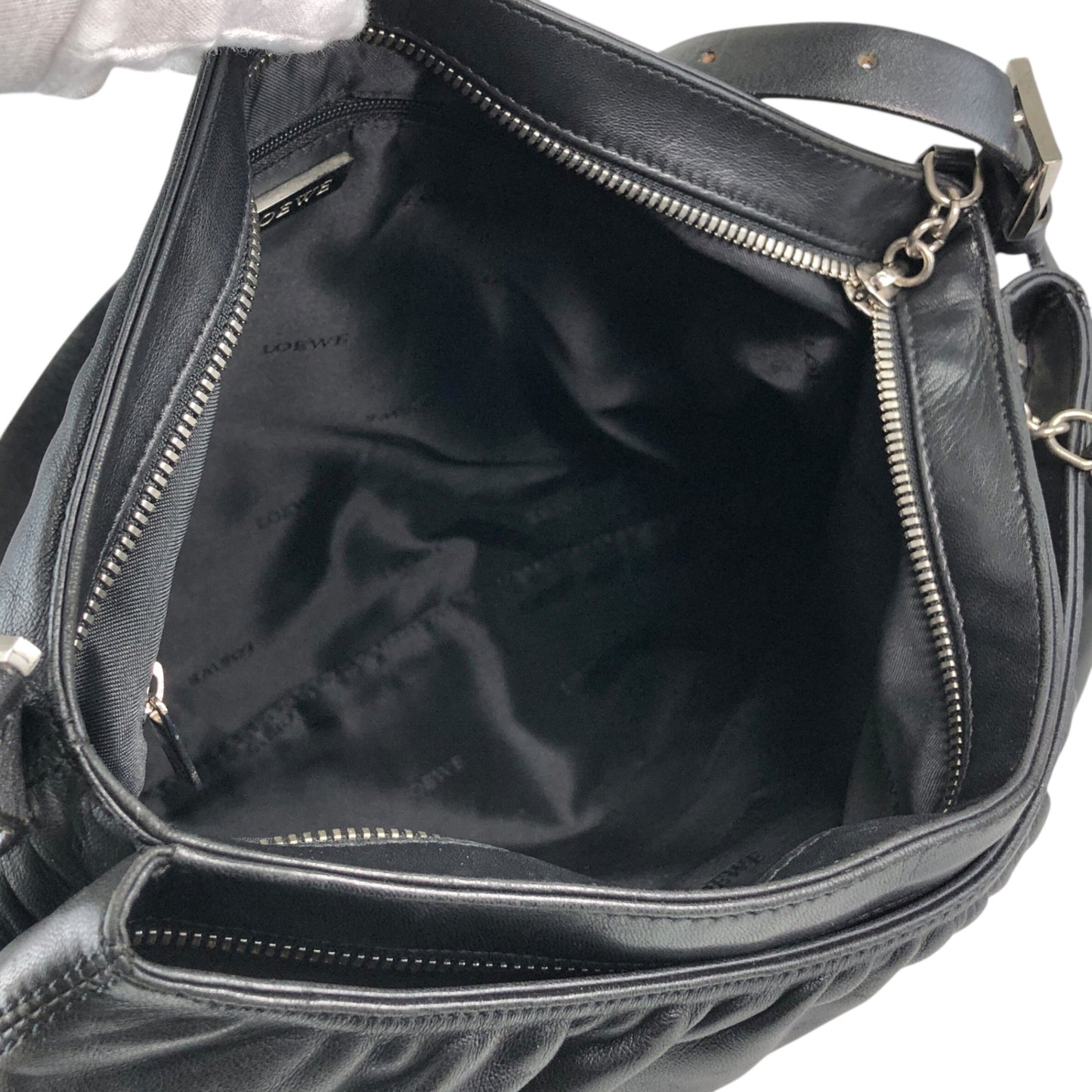 LOEWE Anagram Shoulder bag Black Vintage ymu5m6