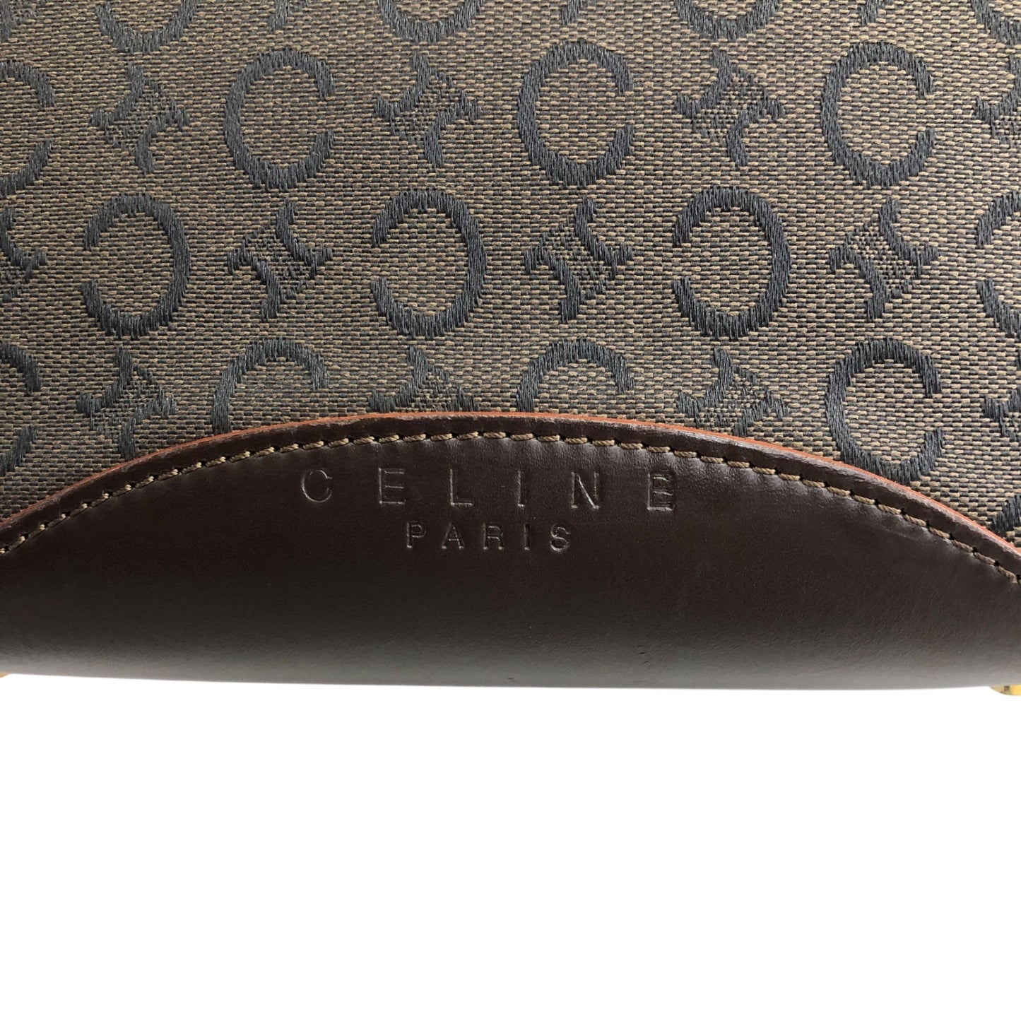 CELINE CMacadam Shoulder bag Hobobag Brown Vintage psiyb3
