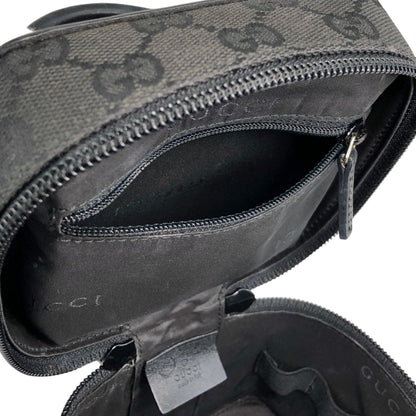 GUCCI GG Canvas Handbag Vanity bag Black Vintage menarj