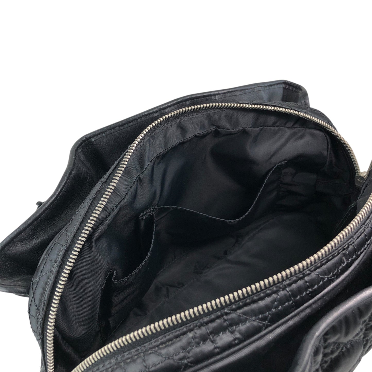 Christian Dior Cannage Charm Handbag Black Vintage sreacp