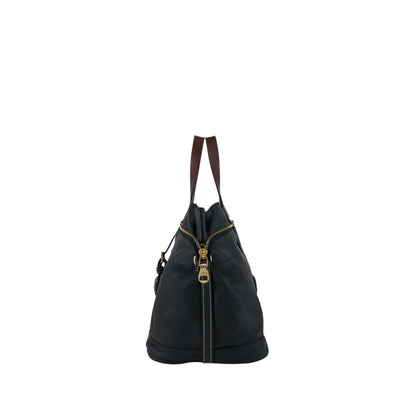 LOEWE Logo Front Buckle Two-way Handbag Shoulder bag Black Vintage pszdm6
