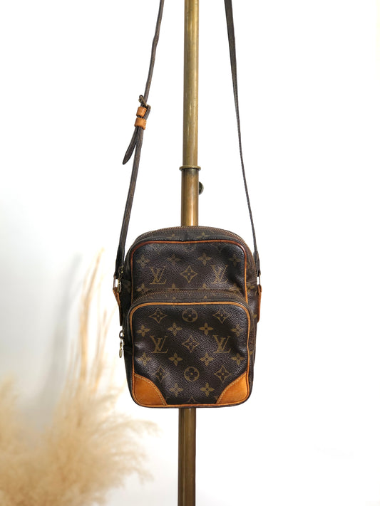 LOUIS VUITTON Monogram Shoulder bag Brown Vintage ps7m36