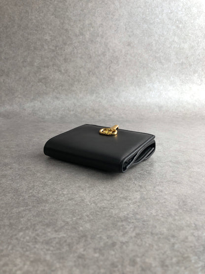 GUCCI GG logo Folded Wallet Black Vintage iy8zet